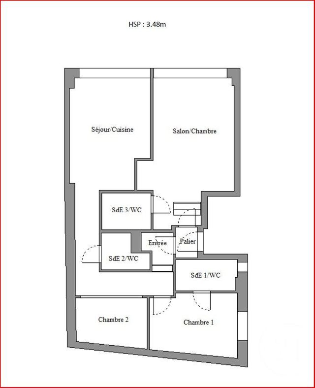 Appartement à vendre - 4 pièces - 67.0 m2 - PARIS - 75006 - ILE-DE-FRANCE - Century 21 Alpha Saint-Germain
