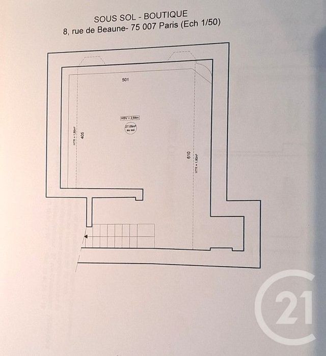 Appartement Autre à vendre - 3 pièces - 72.0 m2 - PARIS - 75007 - ILE-DE-FRANCE - Century 21 Alpha Saint-Germain